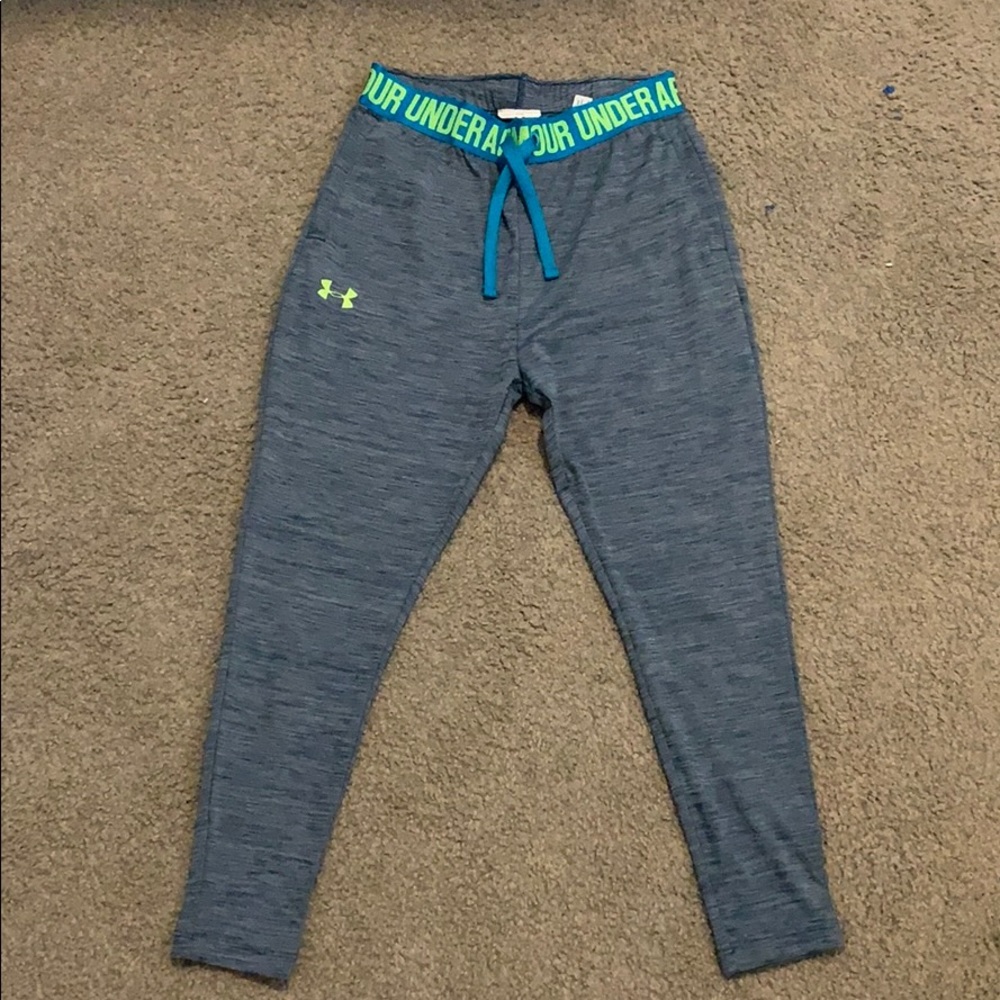 Blue and green under armor girls joggers